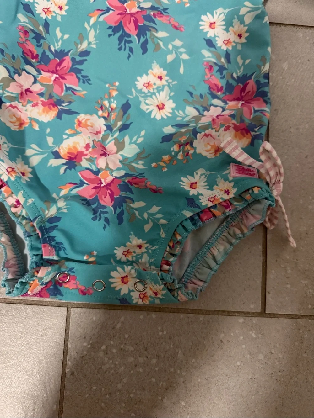 Ruffle butts floral one piece